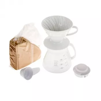 Filtros de café de papel HARIO para máquina de café redonda HARIO, 100 unid., branco