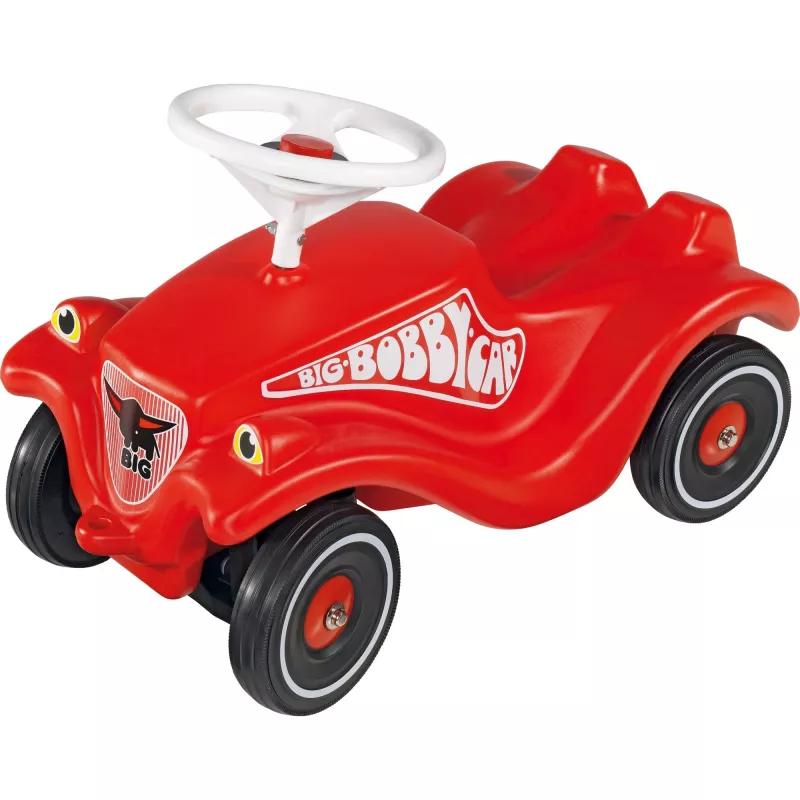 Carro de passeio Simba-Dickie BIG Bobby Car Classic vermelho com Whisper Wheels e cuidado de sapatos
