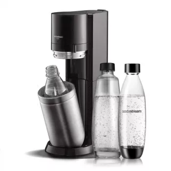 Máquina de soda SodaStream DUO preto aço inoxidável