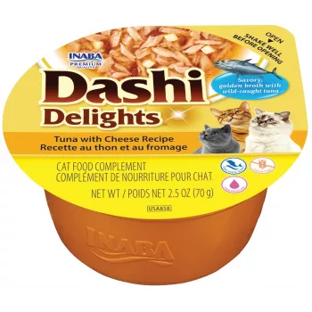 INABA Dashi Delights receita de atum com queijo comida húmida para gatos 70 g