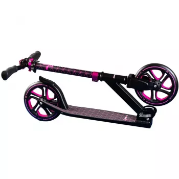 Trotinete de alumínio Pro 215 mm (preto/rosa)