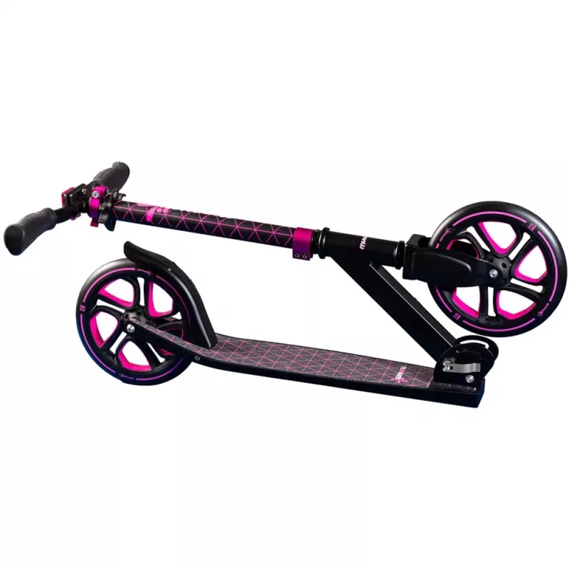 Trotinete de alumínio Pro 215 mm (preto/rosa)