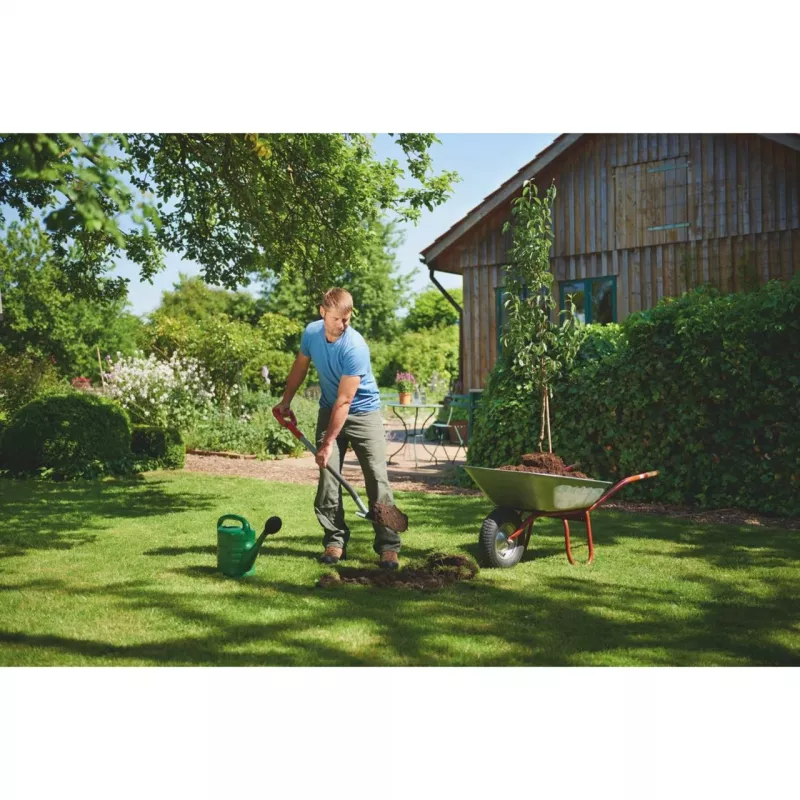 Pá WOLF-Garten ASP-D aço vermelho 1230 mm