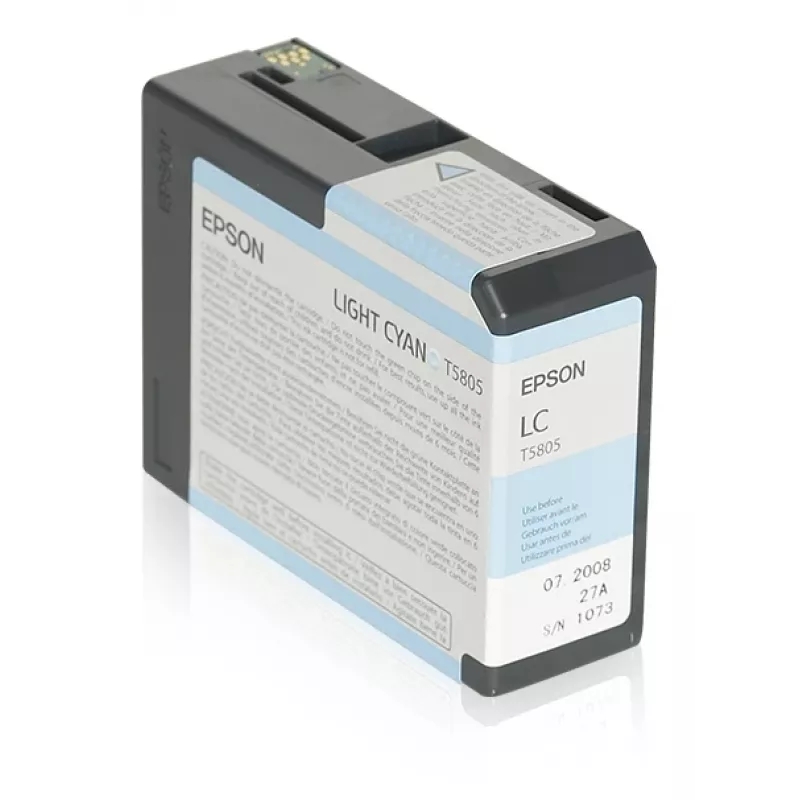 Epson embalagem individual ciano-claro T580500, ciano-claro, tinta pigmentada, 80 ml, 1 unidade, embalagem individual