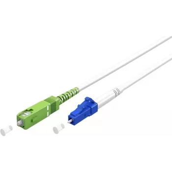 Goobay 59610 Cabo de fibra ótica 3 m SC/APC LC/UPC FTTH OS2 branco (59610)