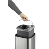 Durable TOUCH 12L retangular aço inoxidável prateado preto