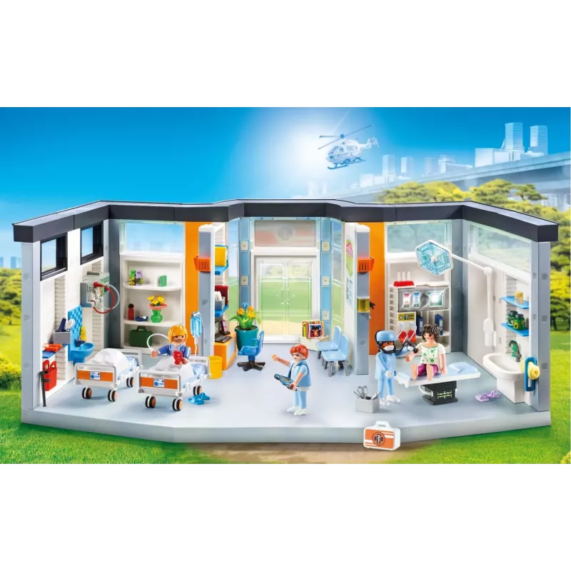 Figura de brincar Playmobil 70191 Ala Hospitalar Mobilada 297 peças