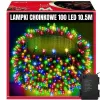 Extralink EX.95535 fio de luzes de Natal a pilhas, 100 LED, multicolor, 10,5 m