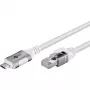 Cabo de rede Goobay 74180 USB C RJ-45 Cat6 10 m branco
