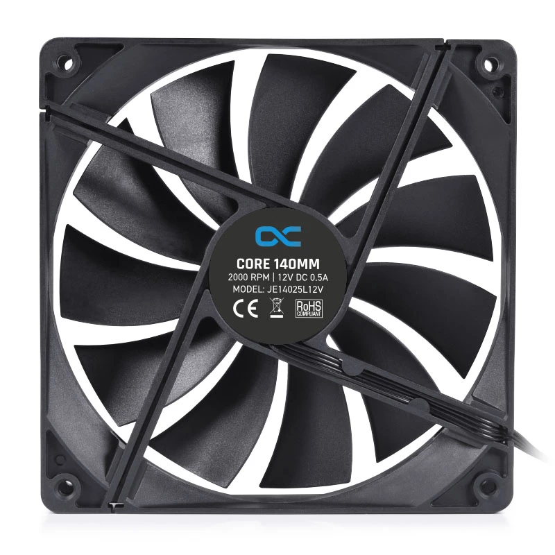 Ventoinha Alphacool 24853 14 cm preta 2000 RPM hidráulica