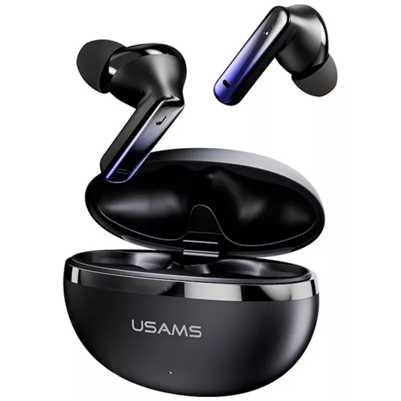 Auscultadores Bluetooth Usams TWS E02 ANC+ENC preto