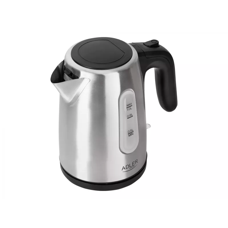 Chaleira elétrica Adler AD 1273 1 L 1200 W preto avelã aço inoxidável