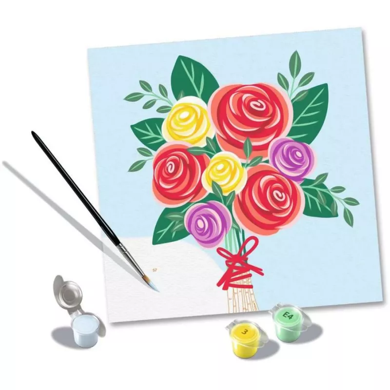 Conjunto de pintura Ravensburger CreArt – Ramo de rosas, conjunto de pintar por números (modelo 25520)
