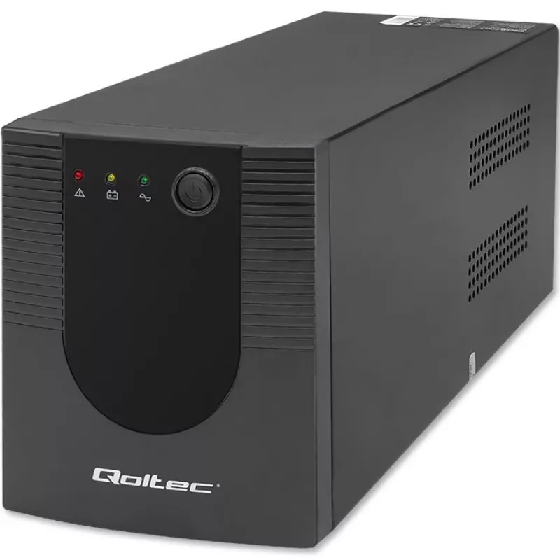 Qoltec Monolith 53775 UPS Line-Interactive, 1200 VA (1,2 kVA) / 720 W, AVR, 4 tomadas AC, preto