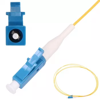 Extralink LC/UPC Pigtail, Monomodo G.652D, 900 µm PVC, 1 m, FTTH, amarelo