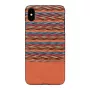 Capa para telemóvel de man and wood para iPhone XS Max – padrão xadrez castanho com moldura preta