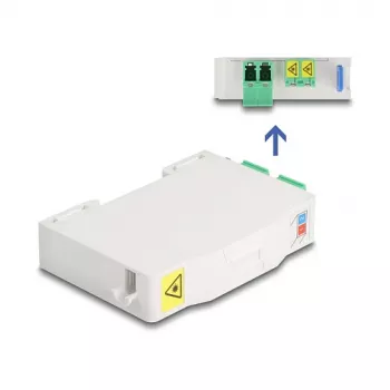 Cabo de rede DeLOCK caixa de ligação de fibra ótica 85936 LC duplex branco