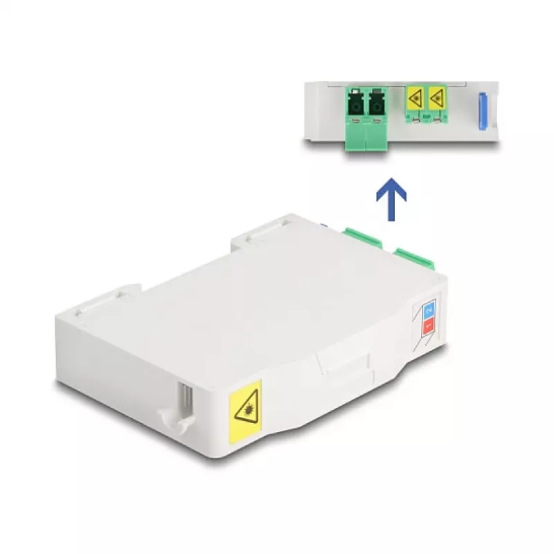 Cabo de rede DeLOCK caixa de ligação de fibra ótica 85936 LC duplex branco