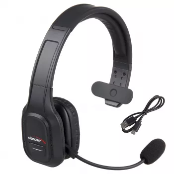 Headset Bluetooth Audiocore 74452 auscultadores cancelamento de ruído microfone call center Google Siri escritório sem fios