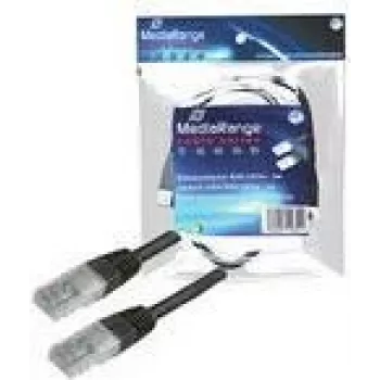 Cabo de rede MediaRange RJ45 U/UTP C5e 3,0m (UTP) preto (MRCS116)