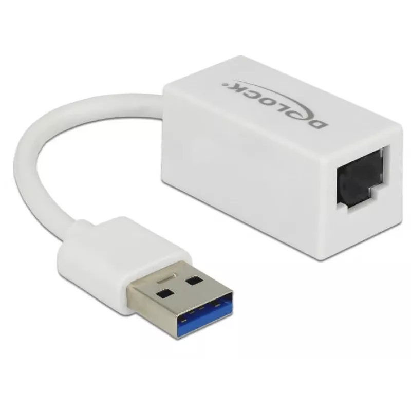 DeLOCK 65905 adaptador de rede de USB Type-A para Gigabit LAN, branco