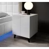 Mesa de cabeceira Cama REJA branco brilhante/branco brilhante