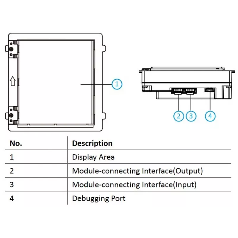 Ecrã Hikvision DS-KD-INFO