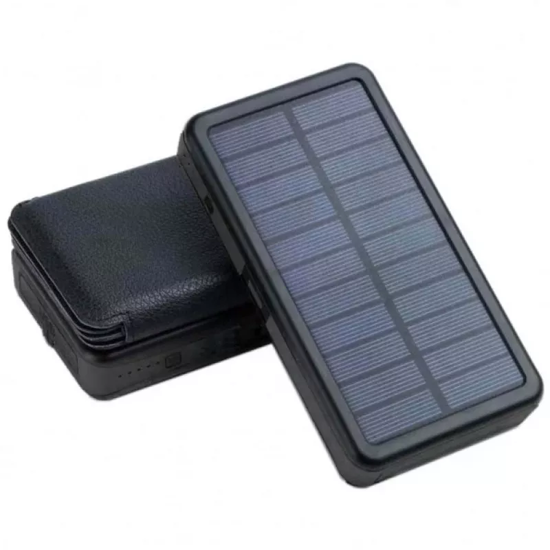 PowerNeed ES20000B painel solar dobrável com power bank, 9 W, 20000 mAh, Li-Poly, 2x USB 2 A, preto