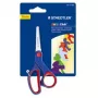 Tesoura Staedtler Noris Club 965 lâmina única, lâminas de aço inoxidável 14 cm, azul/vermelha