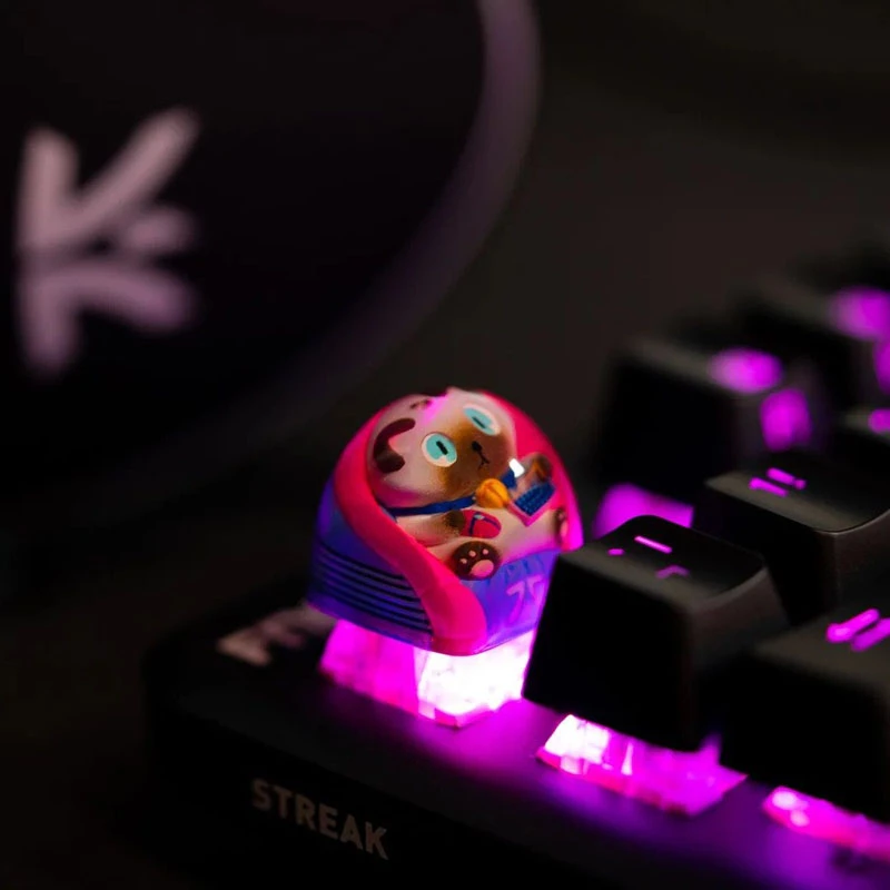 Conjunto de keycaps Triton Fnatic Artisan Loeya — azul