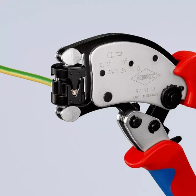 KNIPEX Twistor T alicate de cravar autoajustável, alicate de cravar terminais
