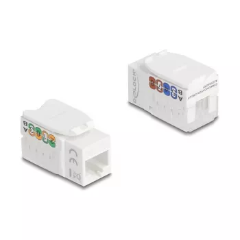 Delock 90720 Módulo Keystone RJ45 para LSA Cat.6A UTP, 90 graus, sem ferramentas