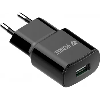 Carregador de parede USB-A YENKEE YAC 2013BK — 12 W, saída 2,4 A