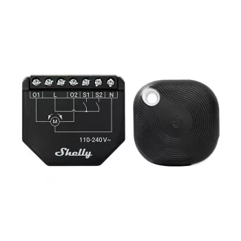 Controlo de estores WiFi Shelly Shutter BLU (Shelly_Shutter_BLU_1) botão Bluetooth, caixa robusta