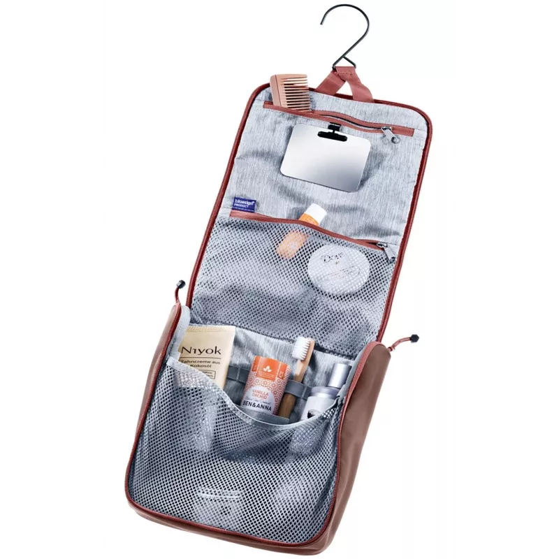 Bolsa de higiene DEUTER Wash Center II — bolsa de higiene de viagem, cor caspia/raisin