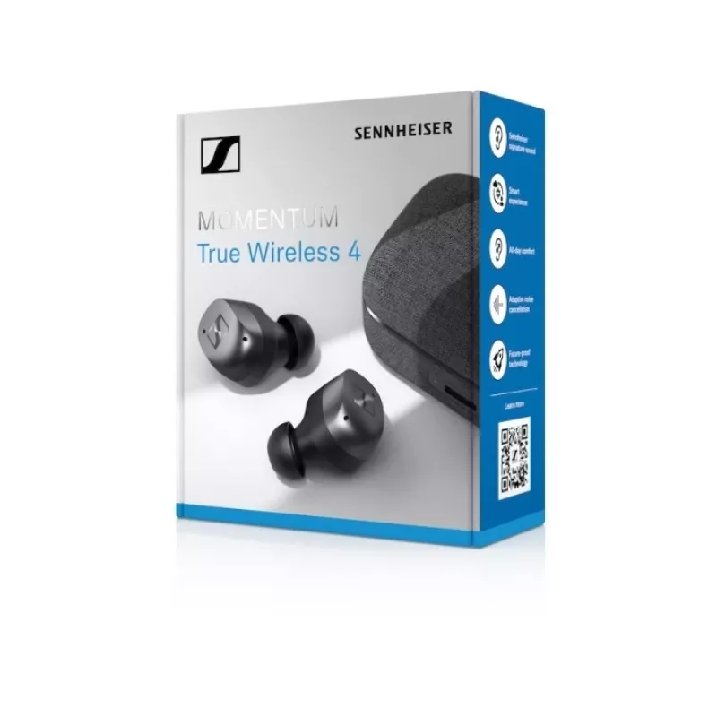 Auscultadores desportivos SENNHEISER Momentum MTW4 Bluetooth sem fios com cancelamento de ruído – preto e grafite