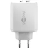 Goobay 65412 Carregador para dispositivos móveis Auscultadores, portátil, smartphone, tablet Branco AC Interior