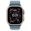 Watch Ultra 3 GPS + Cellular 49mm caixa de titânio Natural com Alpine Loop azul-claro - Medium
