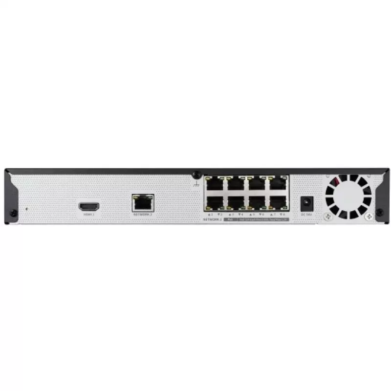 Gravador de vídeo em rede - 8 canais IP - H.265 - 80 Mbit/s - sem disco - HDMI - switch PoE