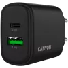 Carregador CANYON OnCharge 250 25W 1xPD 1xQC EU Preto