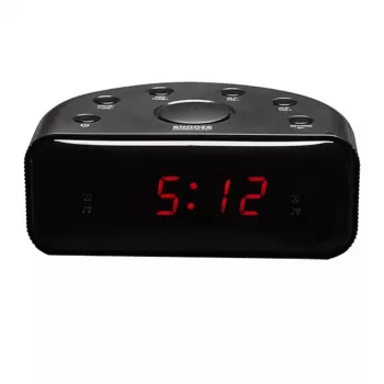 Rádio FM analógico e digital Denver CR-430 com ecrã LED, preto