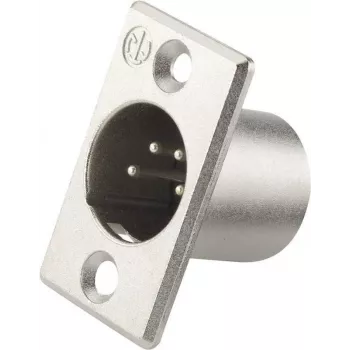 Neutrik NC4MP - XLR - Aço inoxidável - Latão - Níquel - Poliamida - Aço - Zinco - Latão - IP40 - 1,5 V (NC4MP)