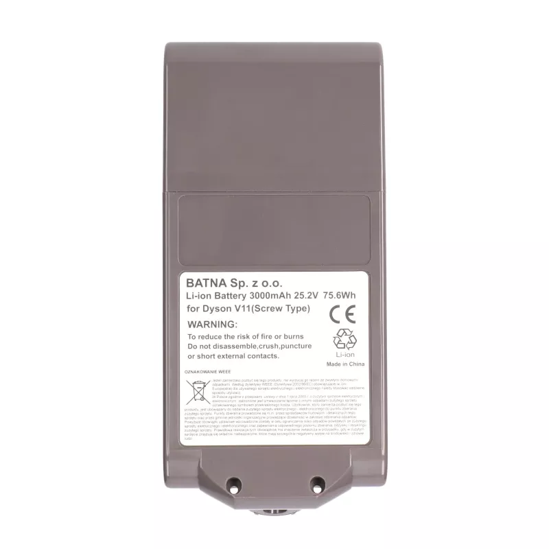 Pilha Dyson para aspirador V11 parafuso 25,2 V 3000 mAh