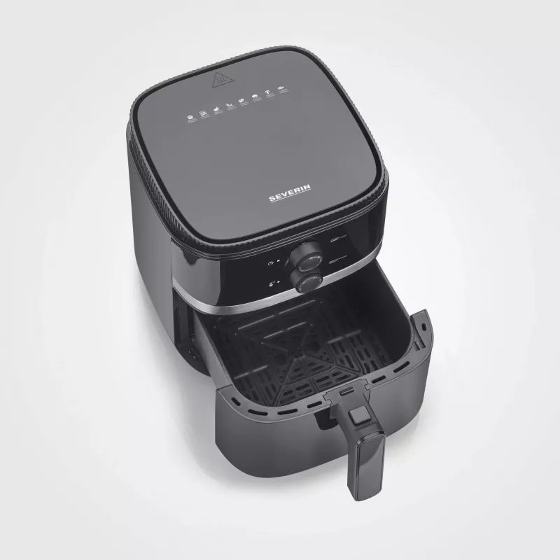 Fritadeira de ar quente Severin FR 2452 4,3 L 1500 W Preto Prateado