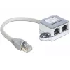 DeLOCK 65441 duplicador de porta RJ45, splitter Ethernet 100Base-TX, 1x RJ-45 (macho) para 2x RJ-45 (fêmea), 15 cm