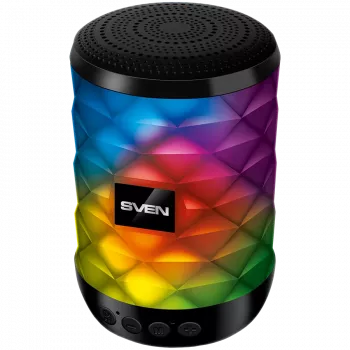 Altifalante SVEN PS-55, preto (5W, TWS, Bluetooth, FM, USB, microSD, 600mAh)