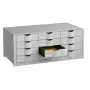 Caixa de gavetas Paperflow EO9H4442.02 cinzento-claro A4 12 gavetas