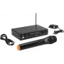Sistema de microfone sem fios Omnitronic VHF-101 212,35 MHz recetor VHF e transmissor de mão