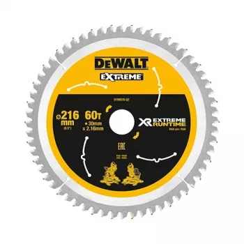 Lâmina de serra DeWALT XR FlexVolt 216 mm x 30 mm 60Z