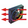 Ventoinha para caixa MODECOM VOLCANO LOOP 120 ARGB, 120 mm, PWM, 400–1400 rpm, preta